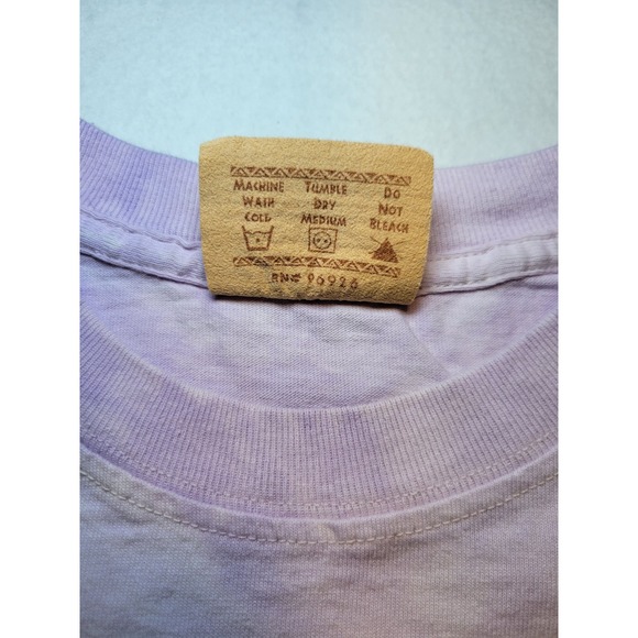 Vintage 2001 The Mountain Shirt Mens‎ L Purple Tie Dye Horses USA Persis Clayton - Picture 5 of 8